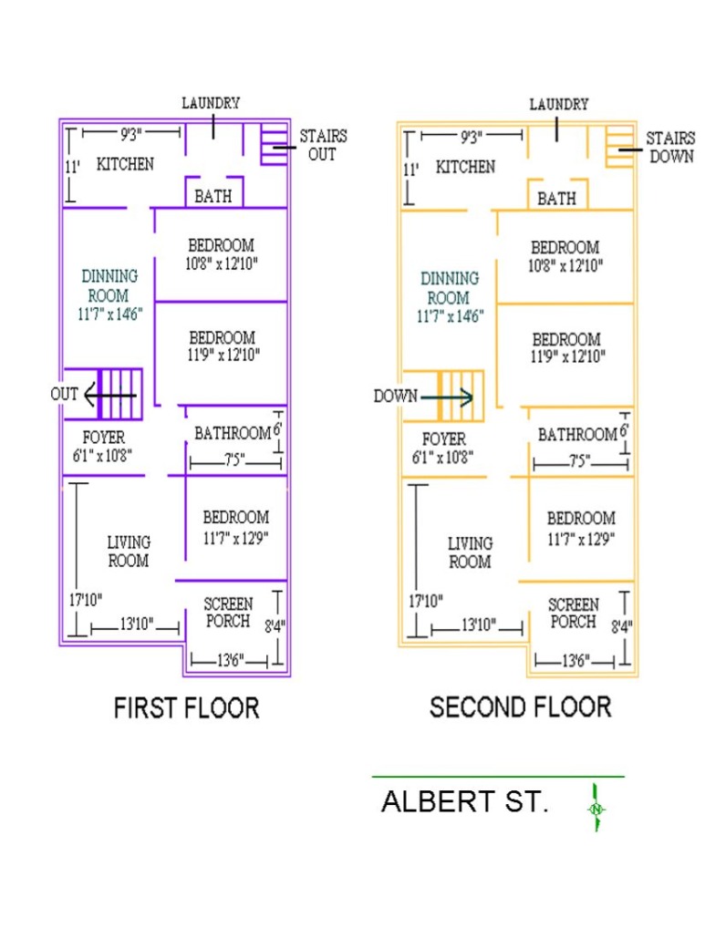 Hudgins Realty - 419 Albert UP & Down Blueprint