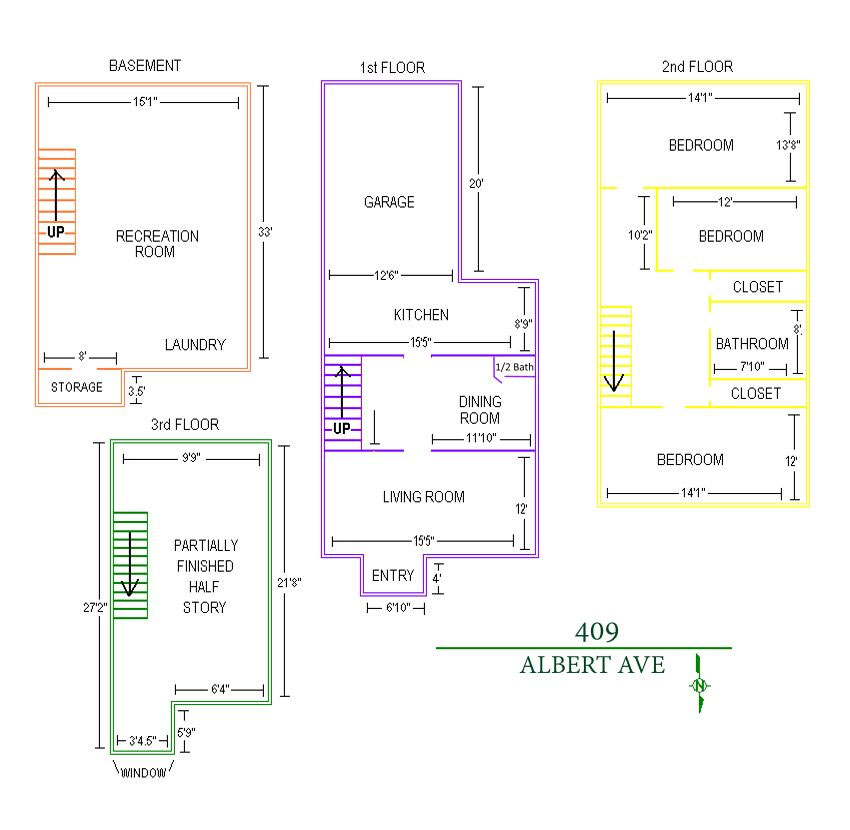 Hudgins Realty - 409 Albert Avenue Floor Plan